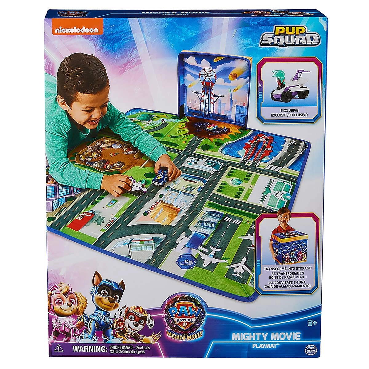 Patrulha Canina - Tapete Infantil Com 2 Carrinhos Do Filme