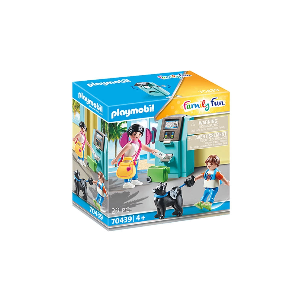Playmobil - Caixa Eletrônico E Turista - Family Fun - 70439
