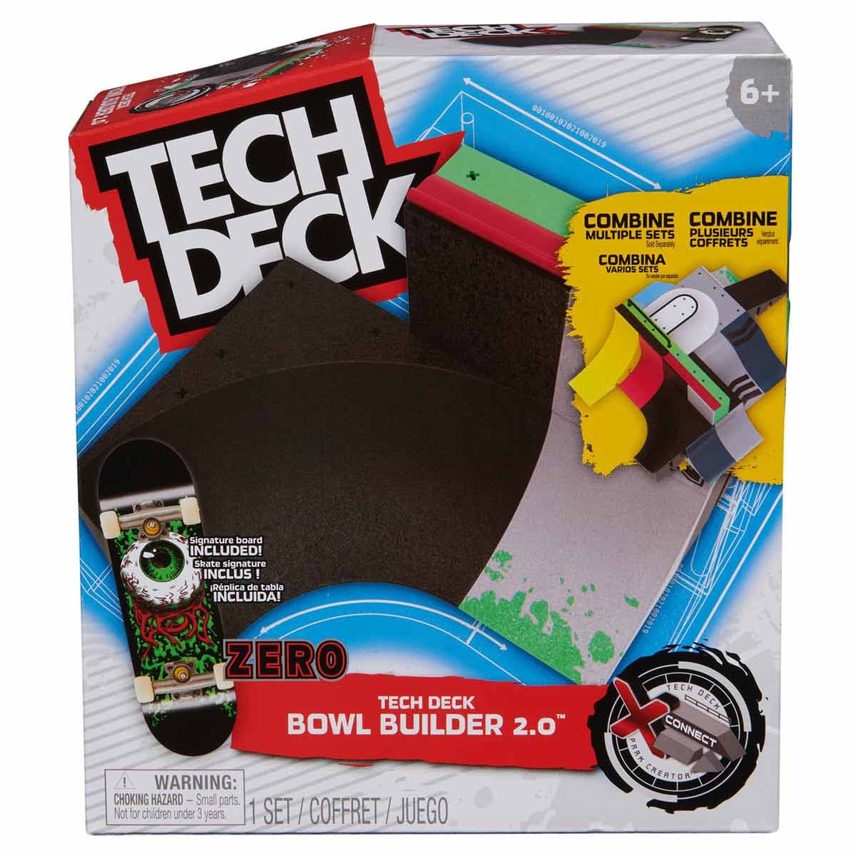 Pista Bowl Builder 2.0 + Skate De Dedo Zero - Tech Deck