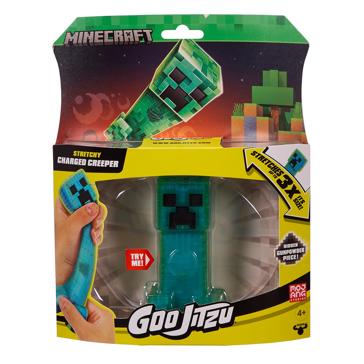Boneco Elástico Creeper Carregado - Goo Jit Zu Minecraft