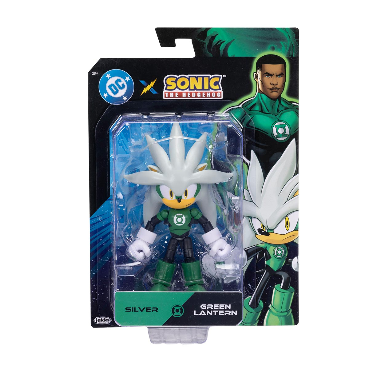 Boneco Articulado Silver Lanterna Verde 12cm - Sonic Warner