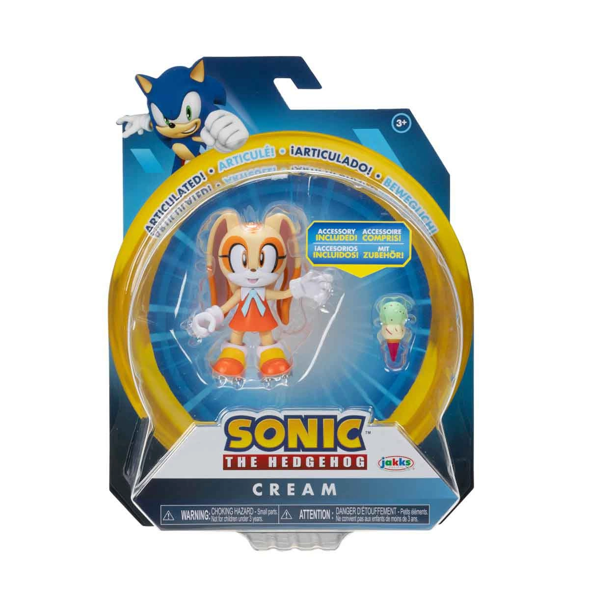 Boneco Articulado Cream De 7Cm Com Acessório - Sonic