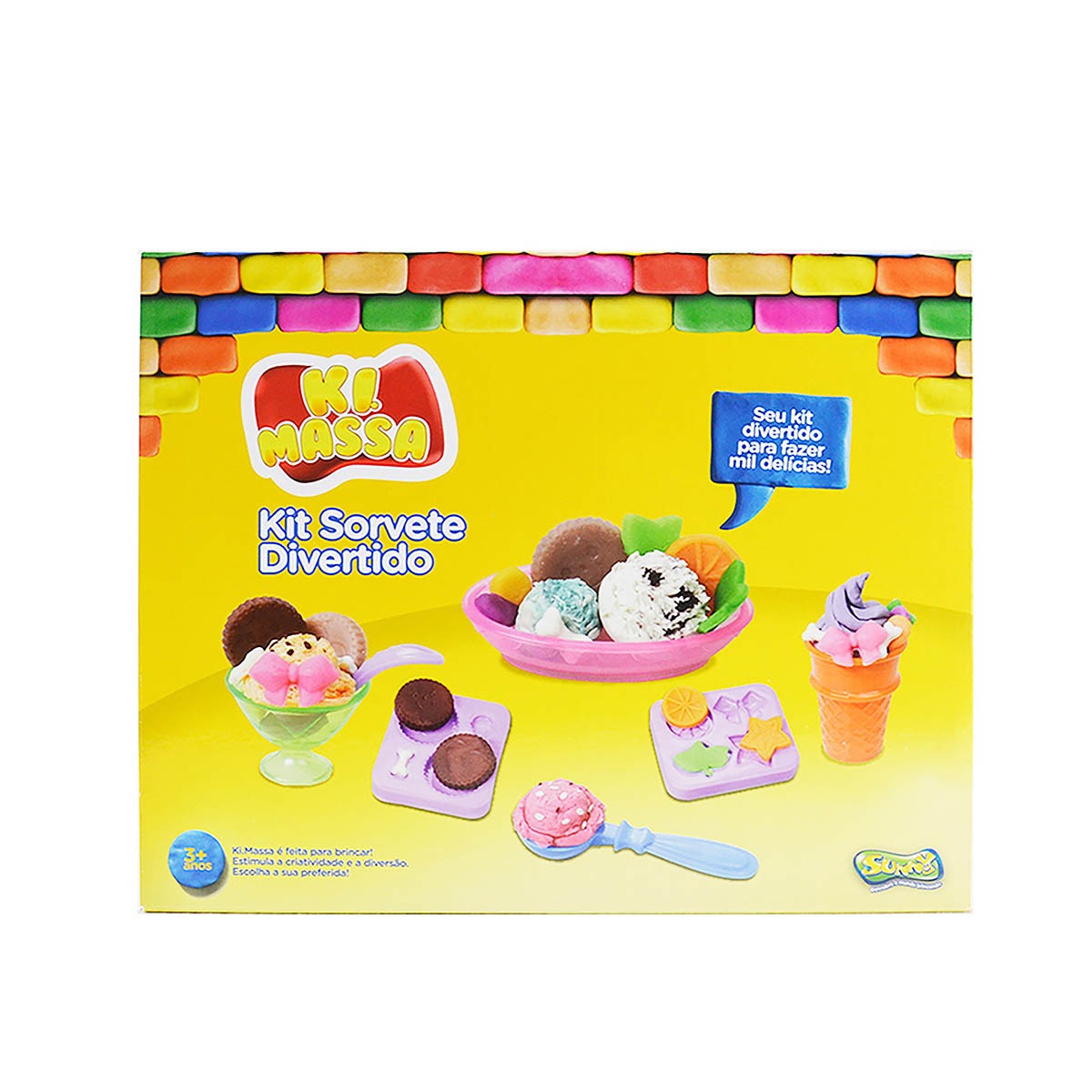 Ki Massa - Massinha Modelar Infantil Kit Sorvete Divertido