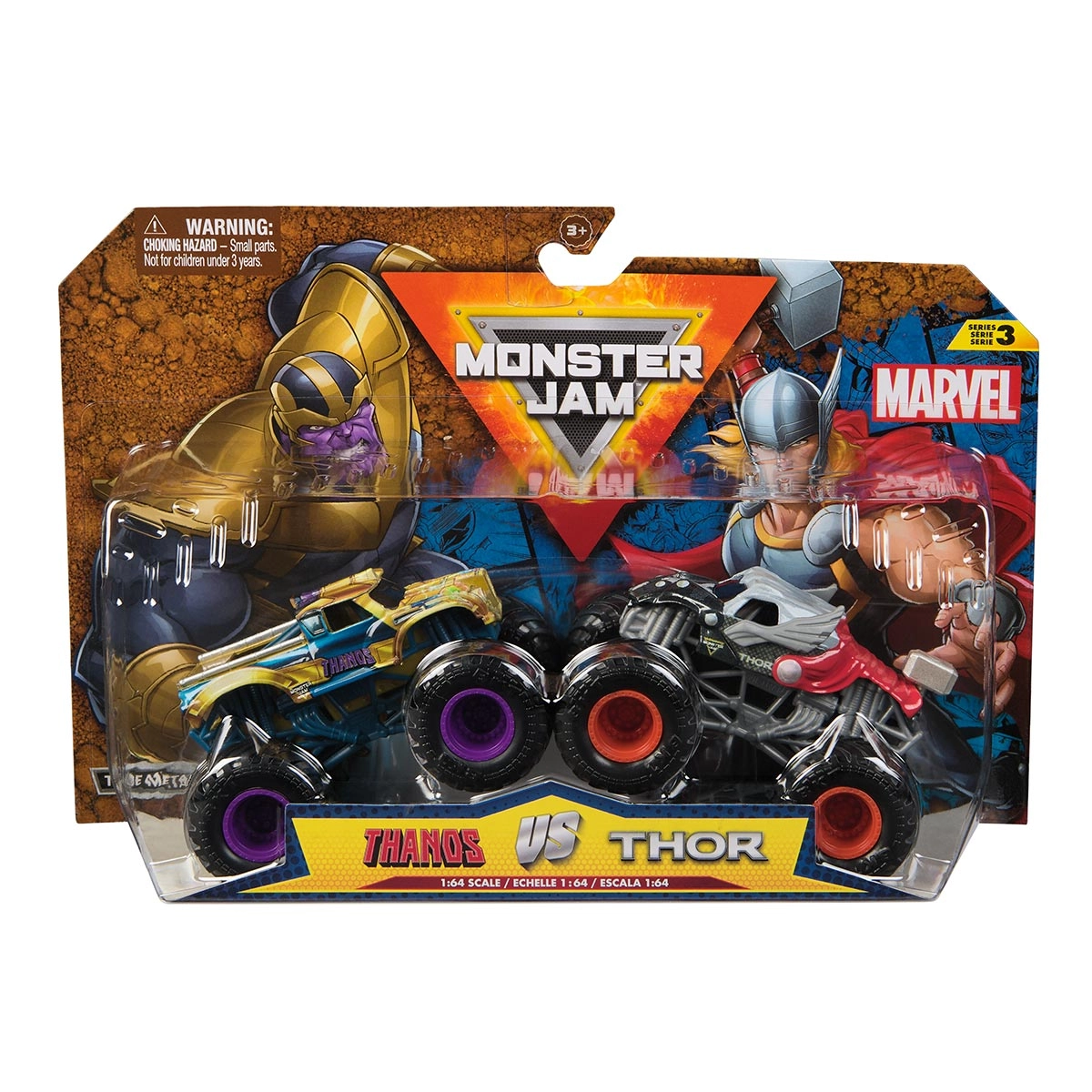 2 Carrinhos Thanos Vs Thor - Monster Jam 2 Carrinhos Thanos Vs Thor - Monster Jam