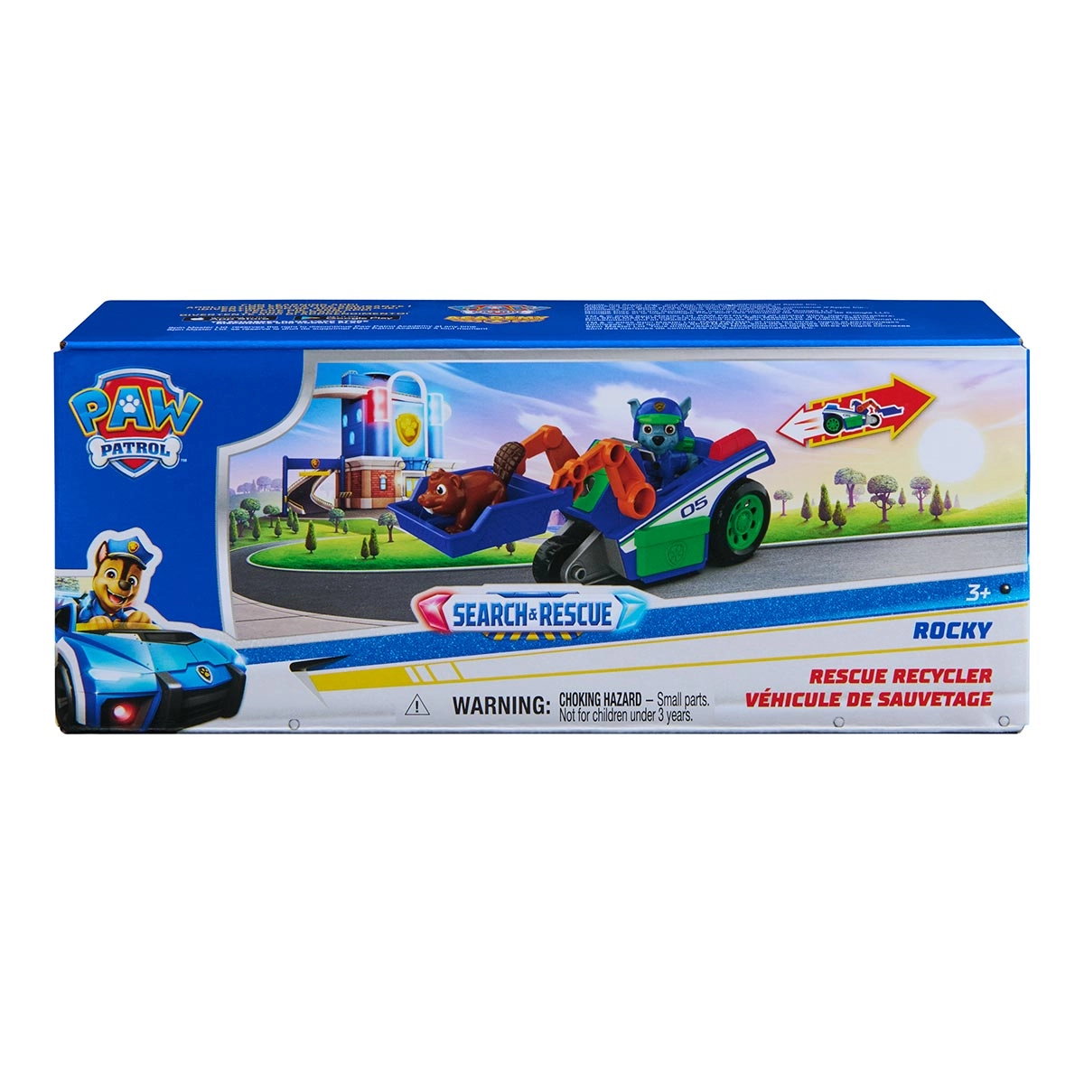 Veículo Reciclador de Resgate do Rocky com Boneco S&R - Patrulha Canina