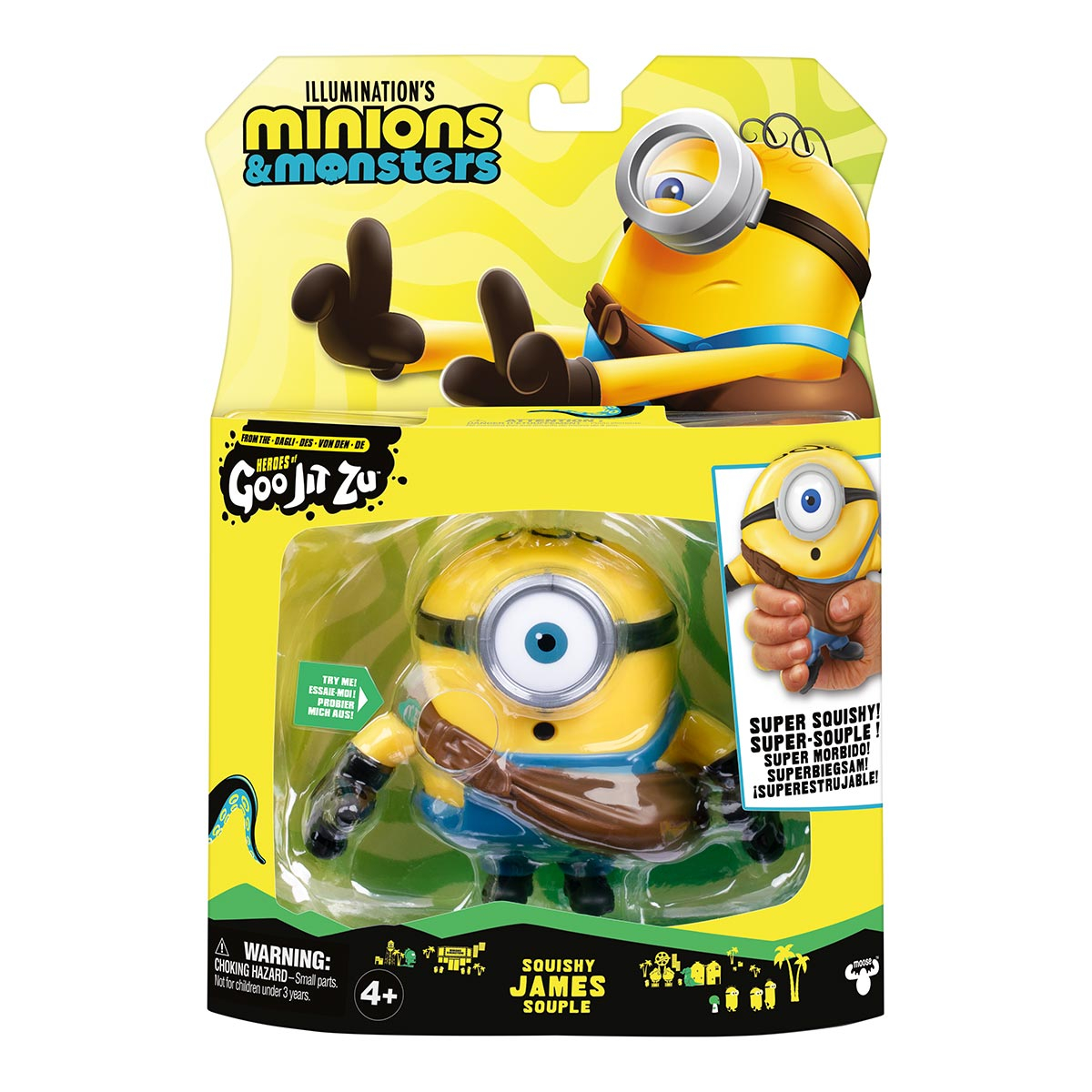 Boneco Elástico James de 9cm - Goo Jit Zu Minions & Monstros