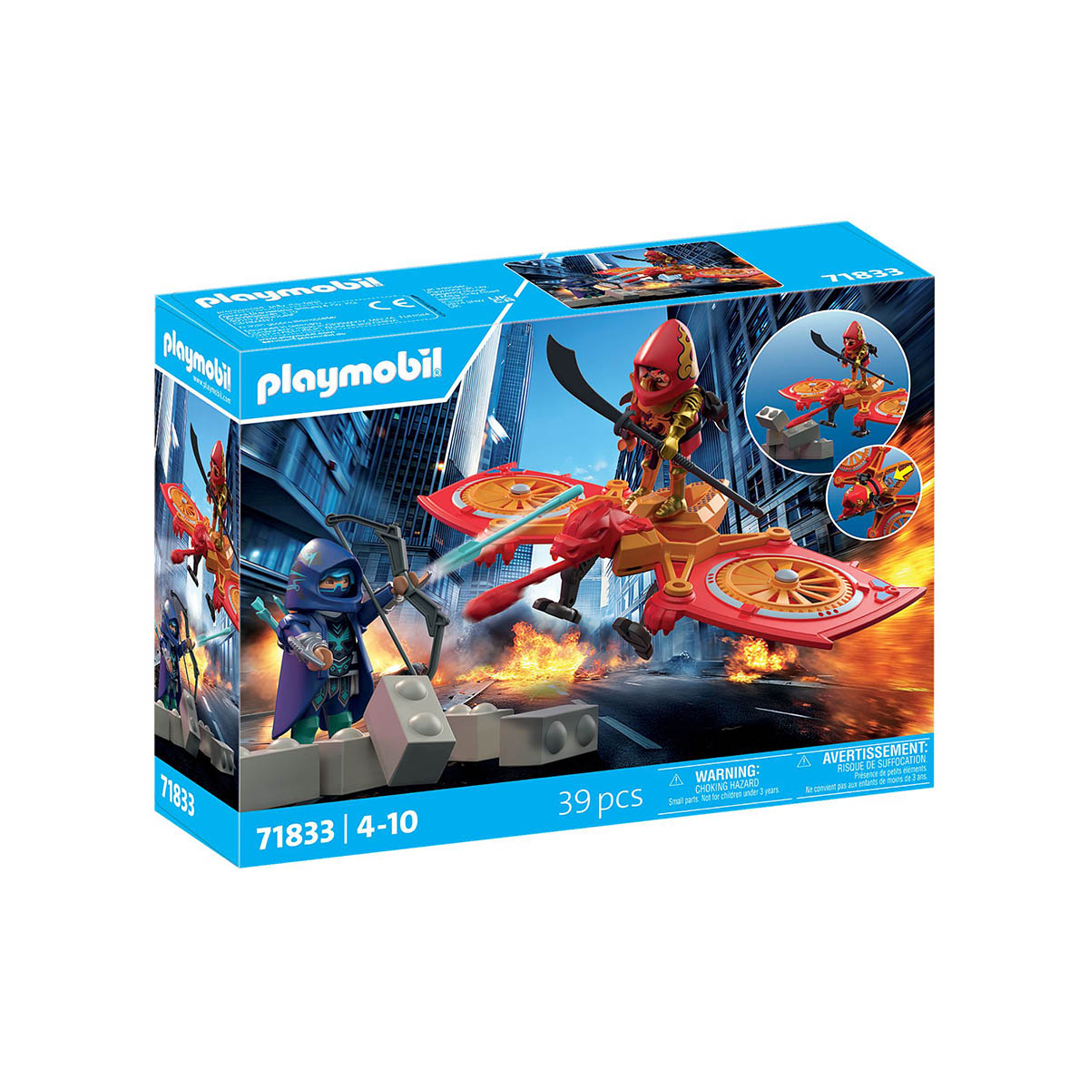Herói Drone Lutando Contra Ninja Malvado - Playmobil Heroes 71833 Herói Drone Lutando Contra Ninja Malvado - Playmobil Heroes 71833