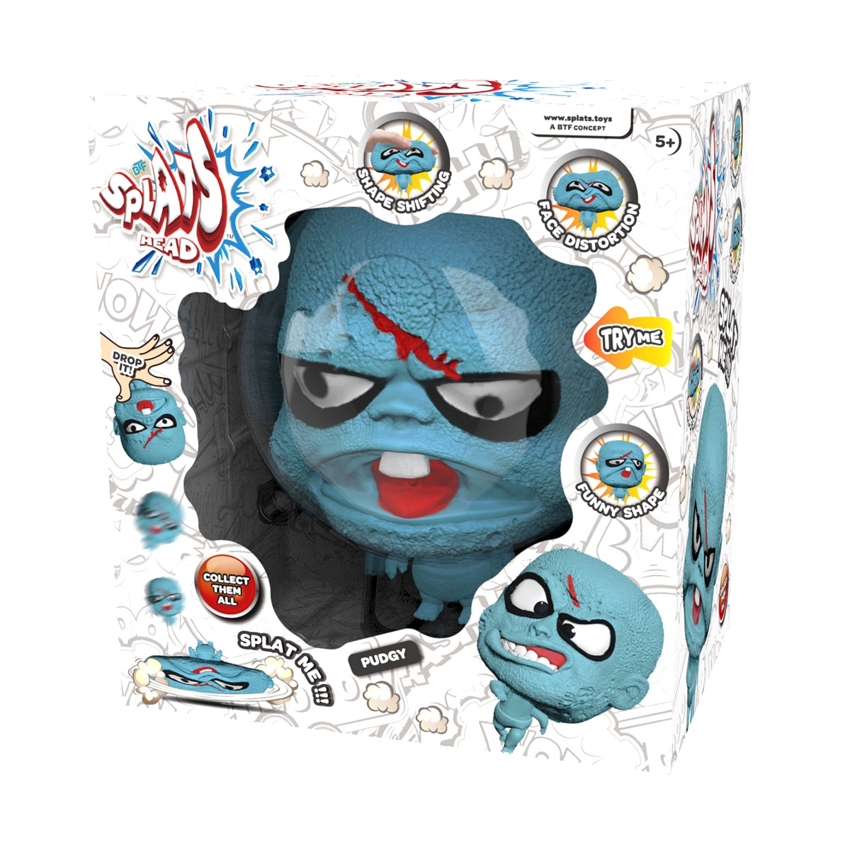 Splats Head - Boneco De 11Cm - Pudgy