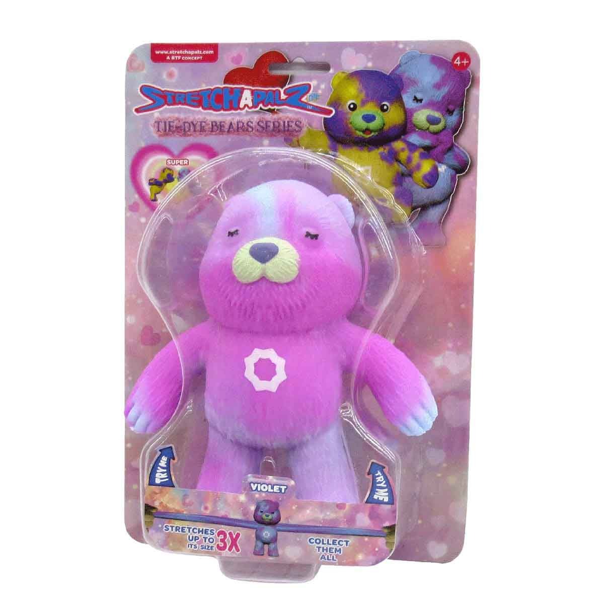 Boneco Elástico Urso Tie-Dye Violet De 12Cm - Stretchapalz