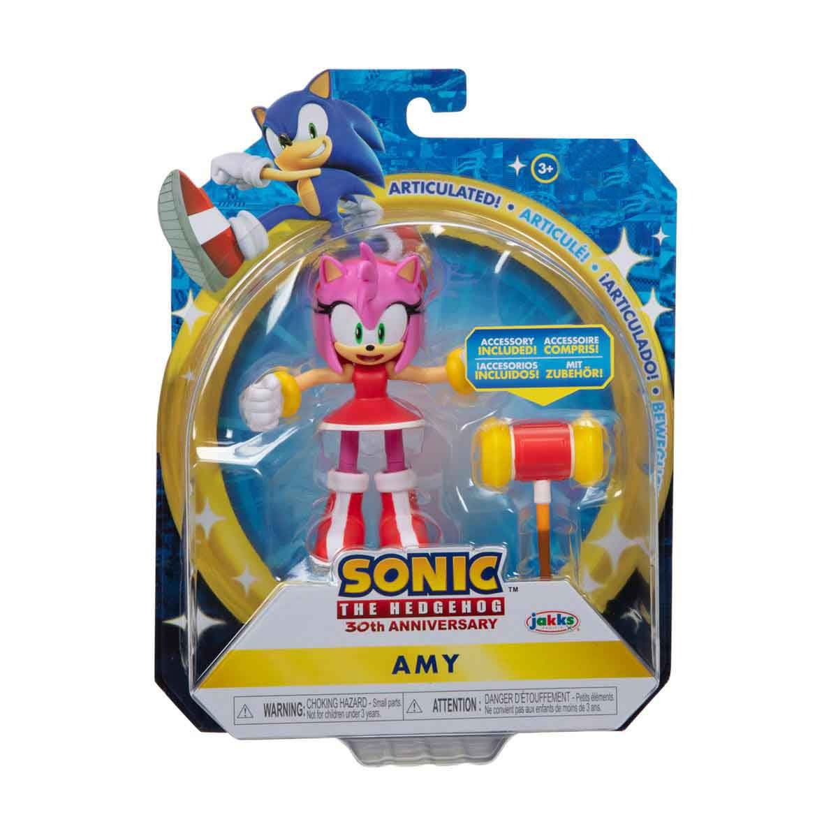 Boneco Articulado Amy De 10Cm Com Acessório - Sonic Boneco Articulado Amy De 10Cm Com Acessório - Sonic