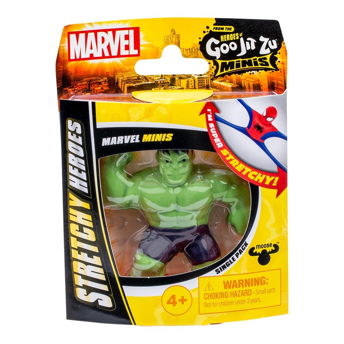 Mini Boneco Elástico Hulk de 6cm - Goo Jit Zu