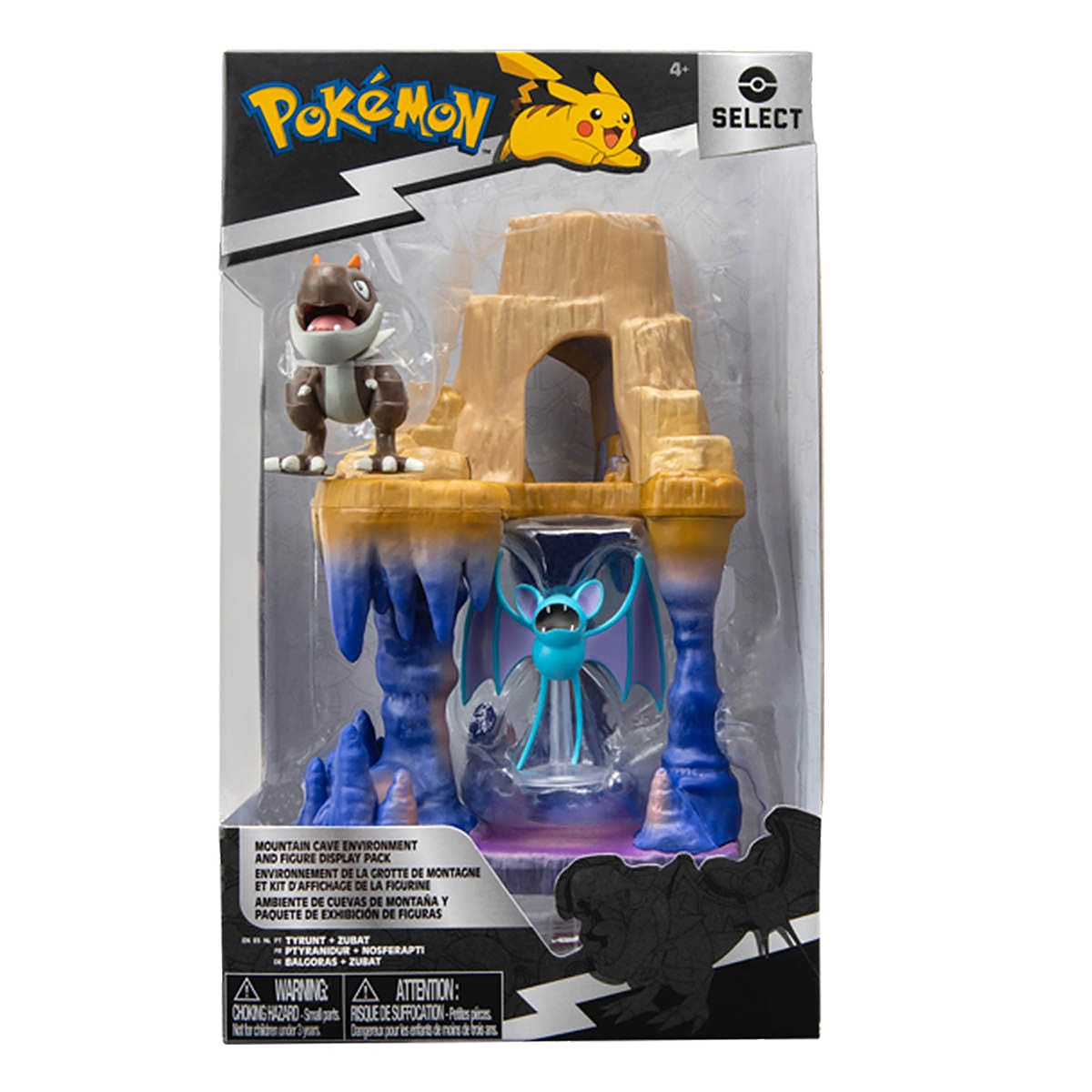 Pokemon - Playset De 15Cm - Caverna Com Tyrunt E Zubat