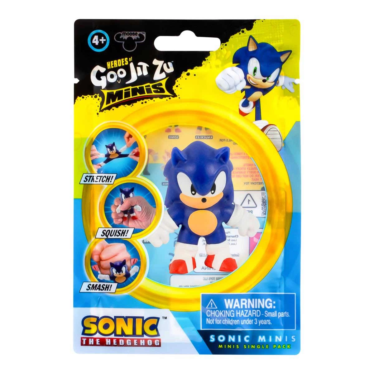 Mini Boneco Elástico Do Sonic - Goo Jit Zu Sonic