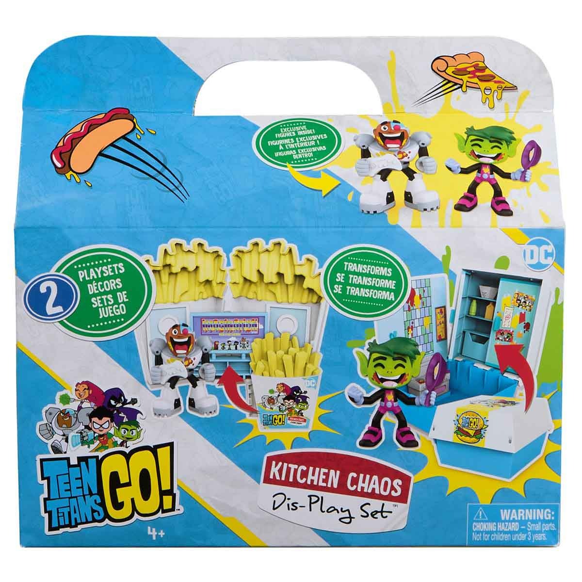 Playset Caos Na Cozinha Com 2 Bonecos - Jovens Titãs Em Ação