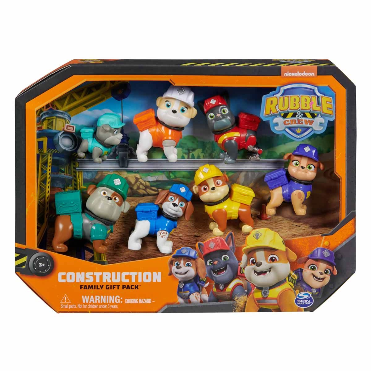 Set Construção Com 7 Boneco - Patrulha Canina Rubble &Amp; Crew