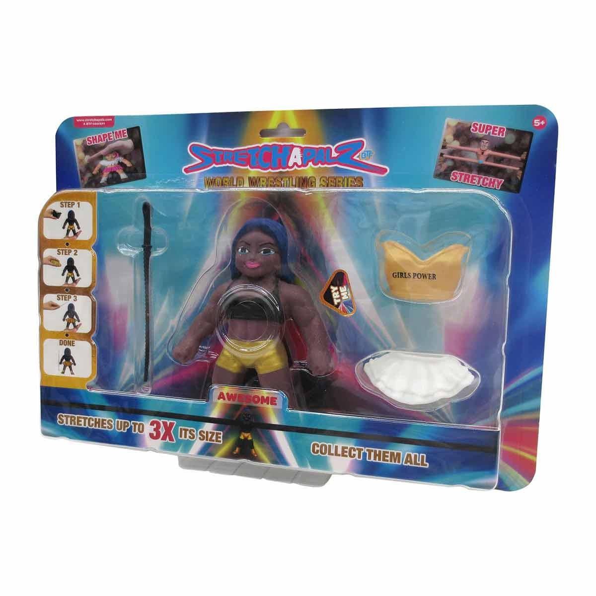 Stretchapalz - Boneco De 14Cm Awesome Branco - Luta Mundial