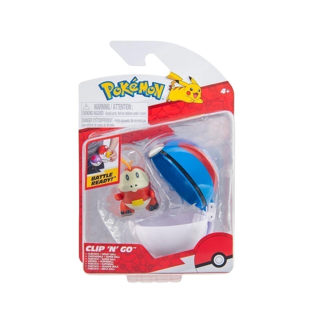 Boneco Fuecoco Com Great Ball  - Pokémon