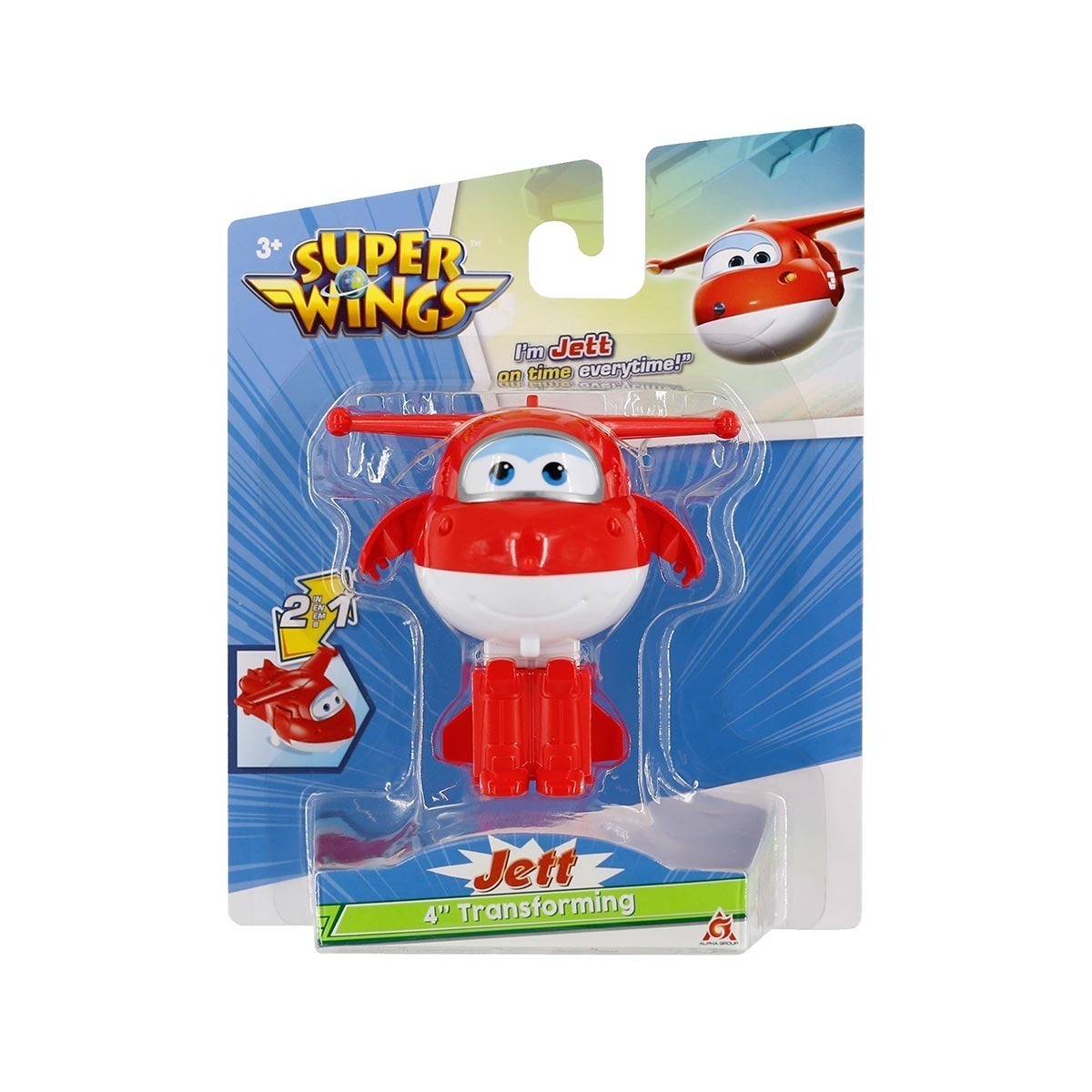 Boneco 10cm Avião Jett - Super Wings Boneco 10cm Avião Jett - Super Wings