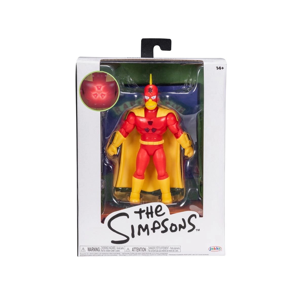 Boneco Homer Radioativo de 14cm com Luz - Os Simpsons