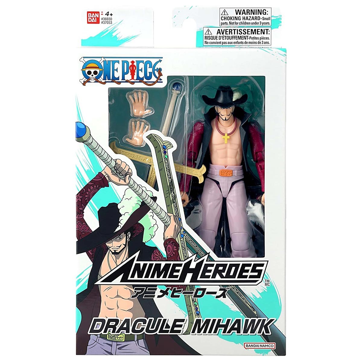 Boneco Dracule Mihawk de 16cm com Acessórios - One Piece