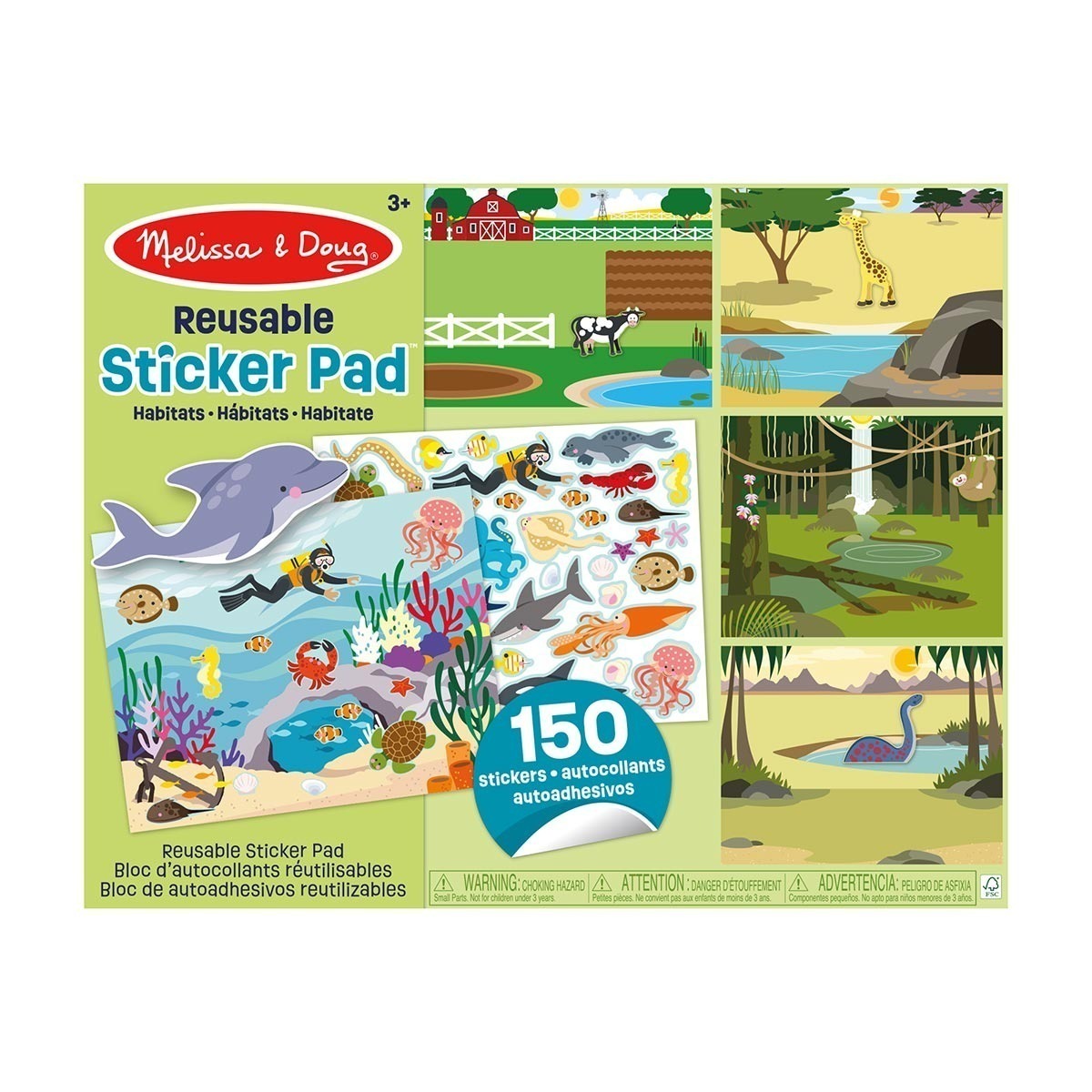 Bloco de Atividades + Adesivos Tema: Natureza-Melissa & Doug