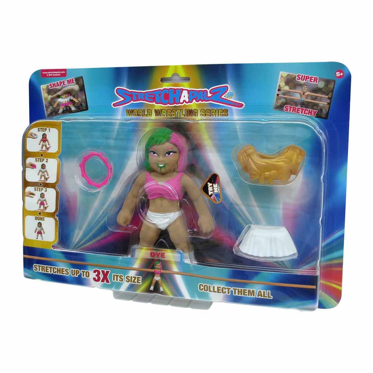 Stretchapalz - Boneco De 14Cm Dye Branco - Luta Mundial