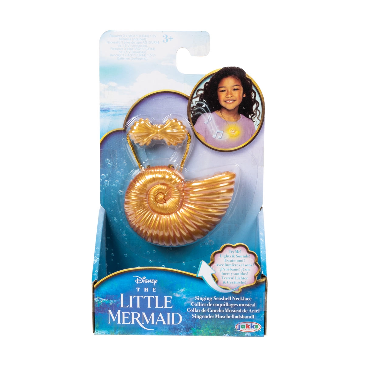 A Pequena Sereia - Colar De Concha Da Ariel Com Luz E Som