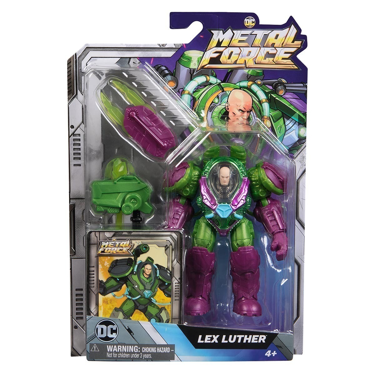 Boneco Lex Luthor Articulado 10cm Metal Force - DC Comics
