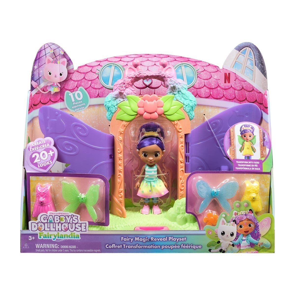 Playset Closet Fashion Fairylandia + Boneca Gabbys Dollhouse
