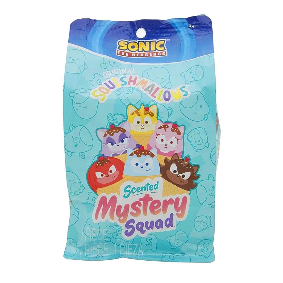 Pelucia Surpresa de 12cm com Aroma - Squishmallows Sonic
