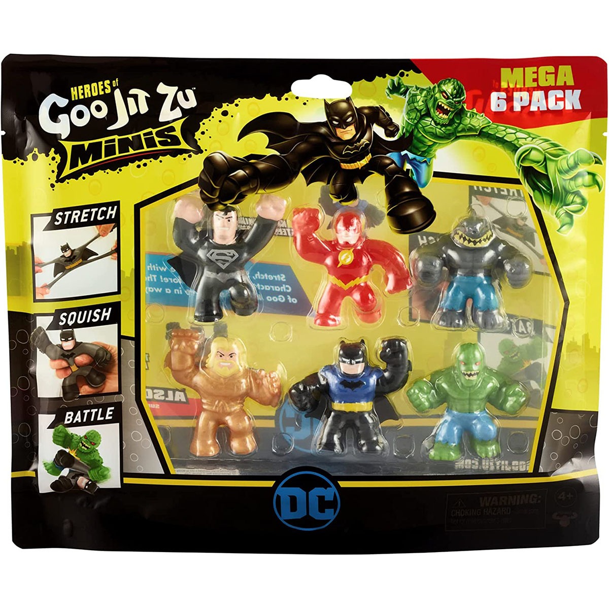 Goo Jit Zu - Pack Com 6 Bonecos Elásticos De 6Cm Da Dc