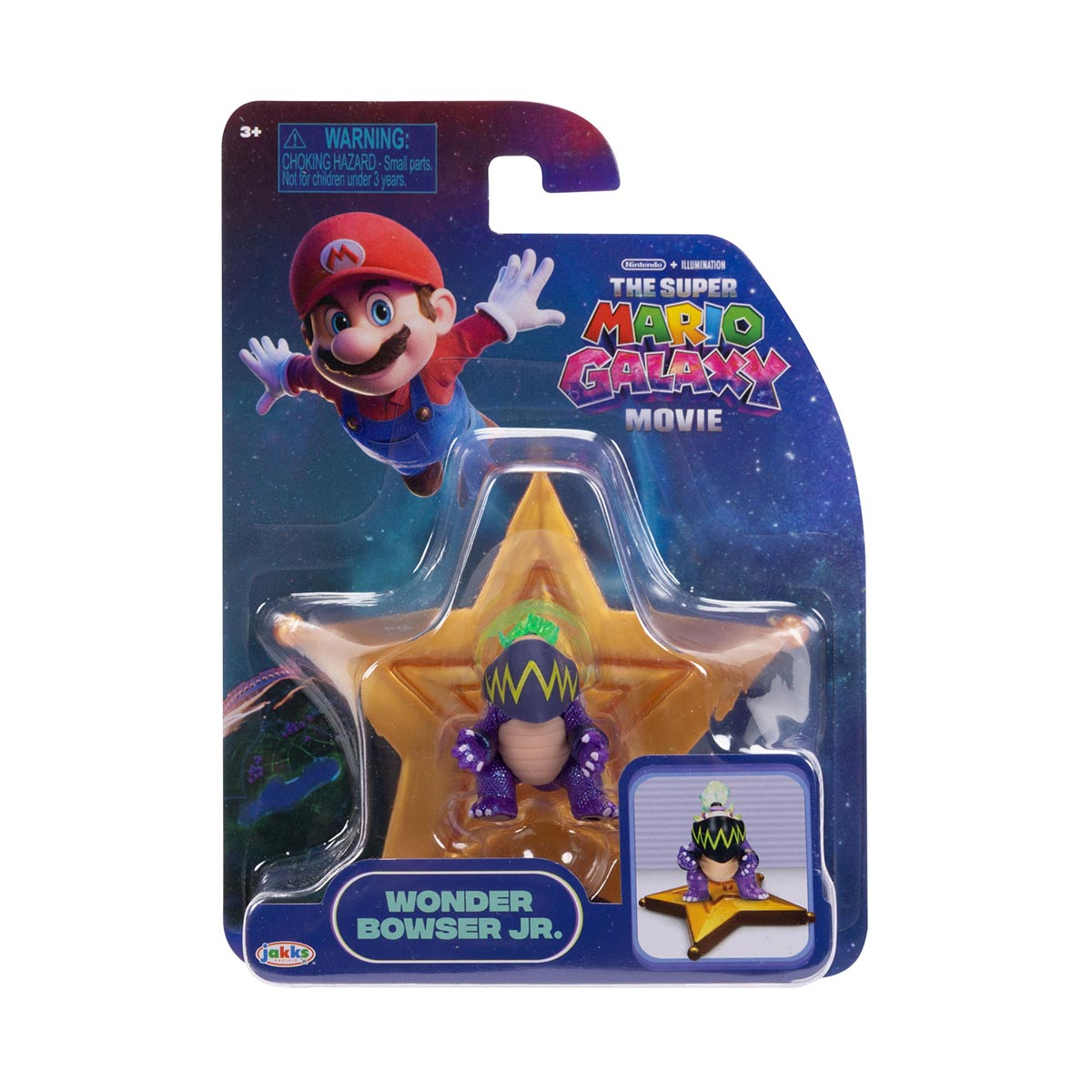 Mini Boneco Wonder Bowser Jr de 3cm - Super Mario Galaxy, O Filme
