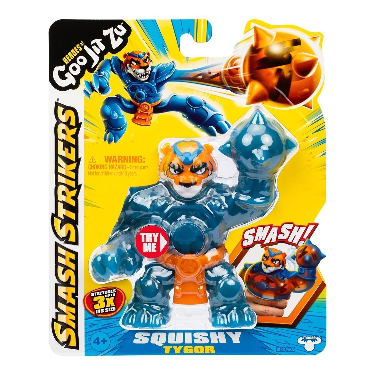 Boneco Elastico Tygor de 11cm - Goo Jit Zu Smash Strickers