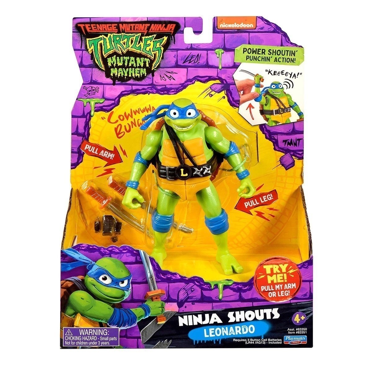 As Tartarugas Ninja - Boneco Deluxe Leonardo De 14Cm