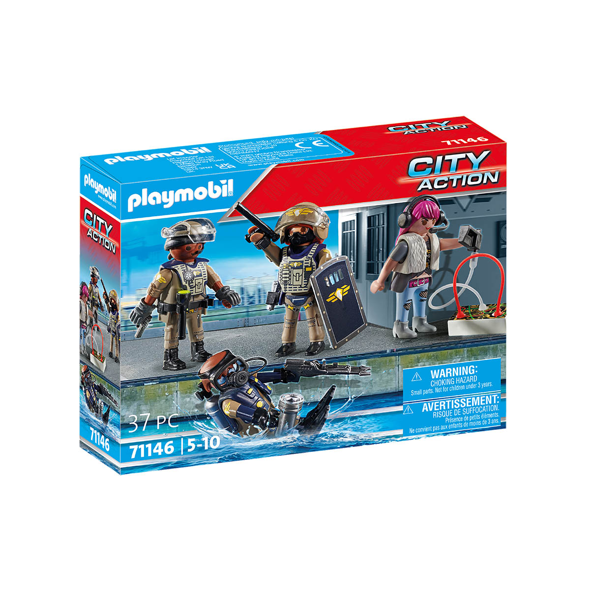 Unidade Tática Set de Figuras - Playmobil City Action 71146 Unidade Tática Set de Figuras - Playmobil City Action 71146