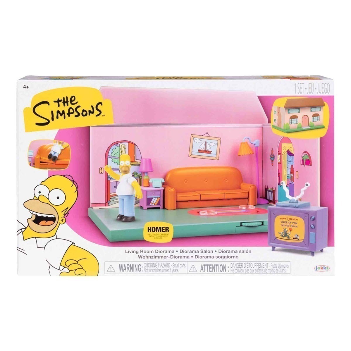 Playset Sala De Estar Com Boneco Homer - Os Simpsons