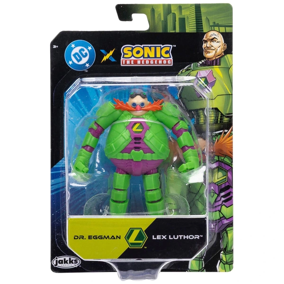Boneco 6cm Articulada Dr. Eggman Lex Luthor - Sonic Warner