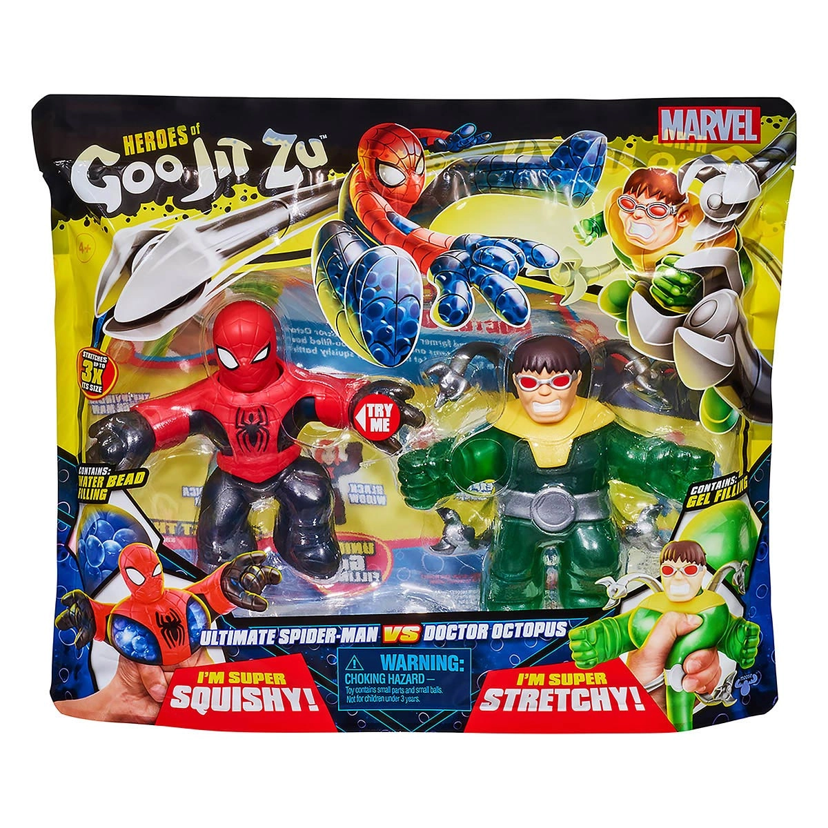 Goo Jit Zu - 2 Bonecos Elásticos- Homem Aranha E Dr. Octopus