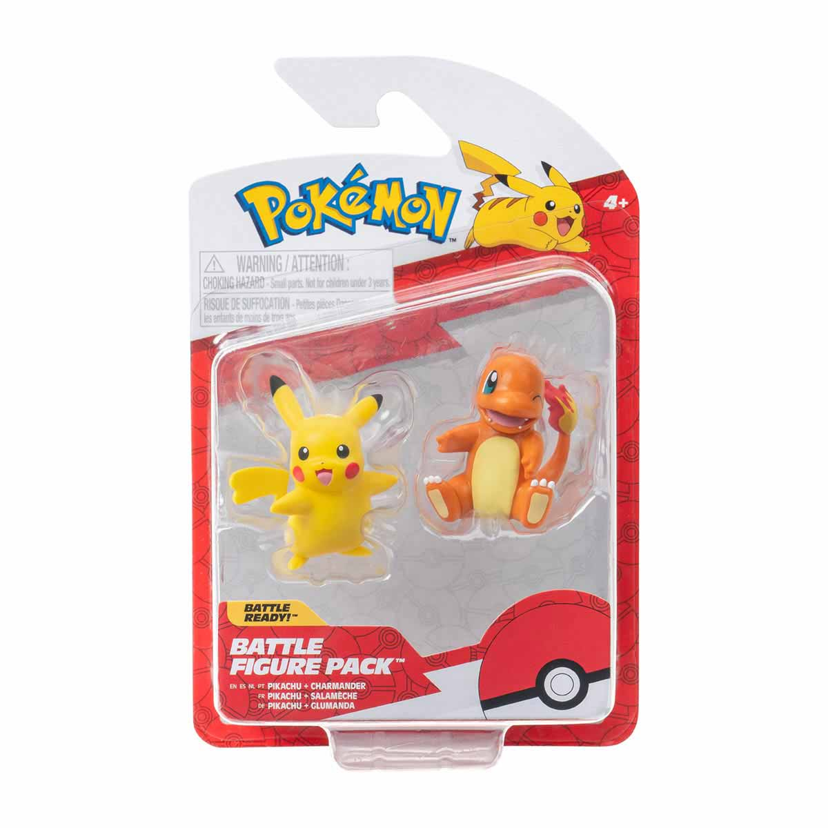 2 Bonecos De Batalha Pikachu E Charmander - Pokémon 2 Bonecos De Batalha Pikachu E Charmander - Pokémon