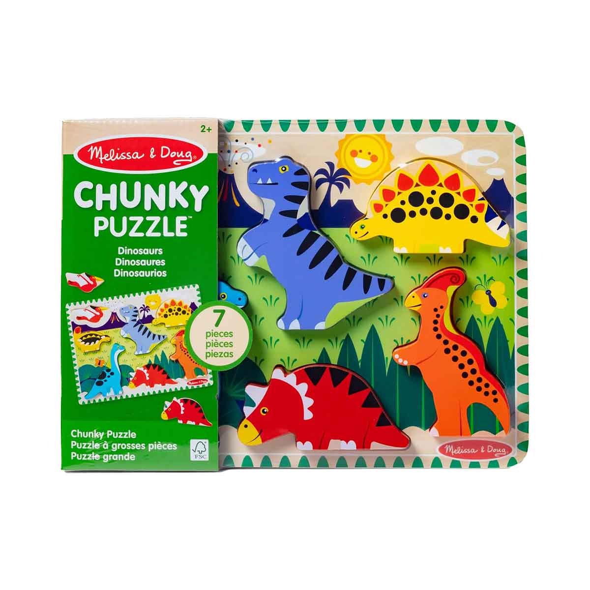 Quebra Cabeca Infantil Madeira Dinossauros - Melissa & Doug