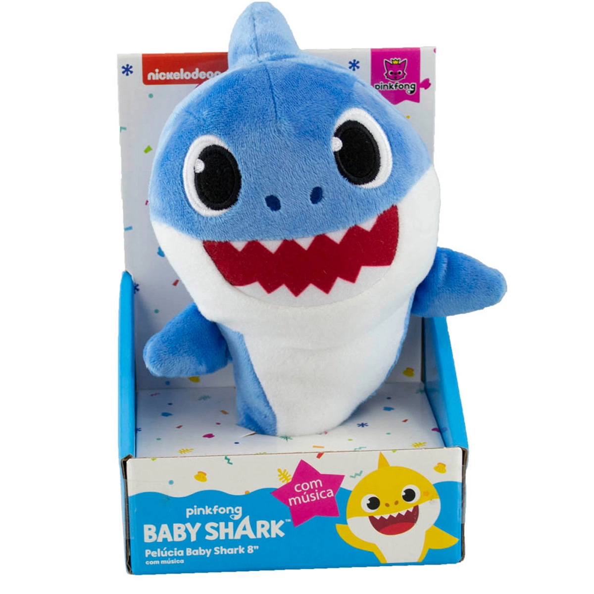 Baby Shark - Pelucia De 20 Cm Com Musica - Daddy