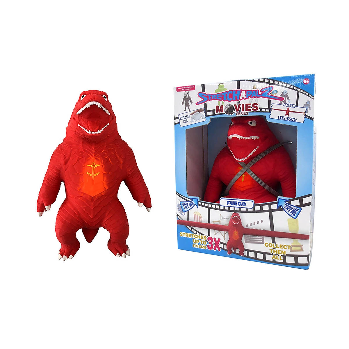 Boneco 26Cm Que Estica Fuego - Stretchapalz Movies