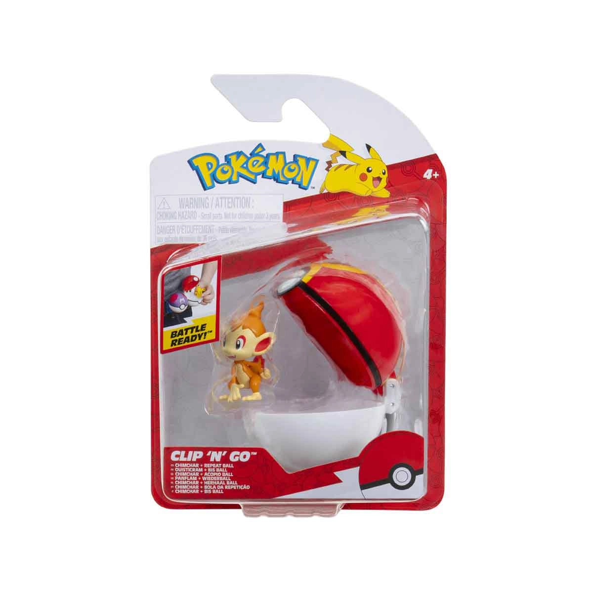 Boneco Chimchar Com Repeat Ball - Pokemon