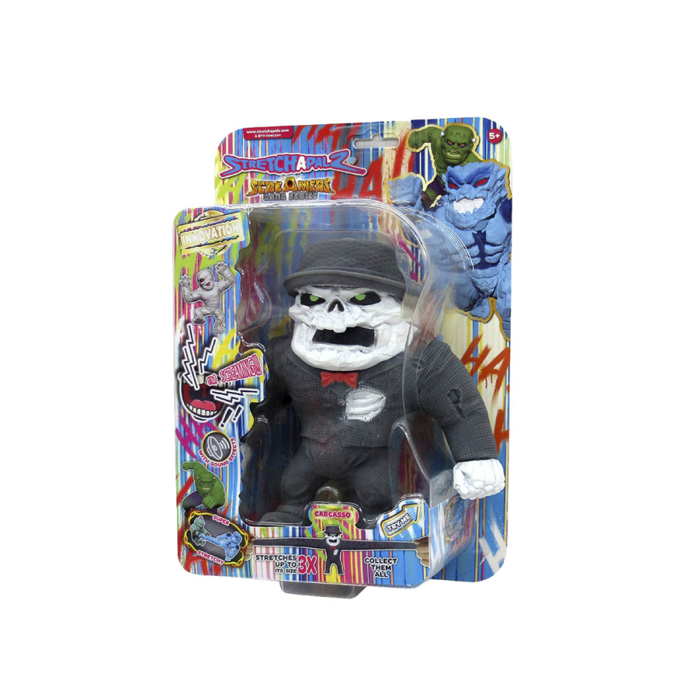 Boneco Elastico Carcasso 15Cm Com Som - Stretchapalz
