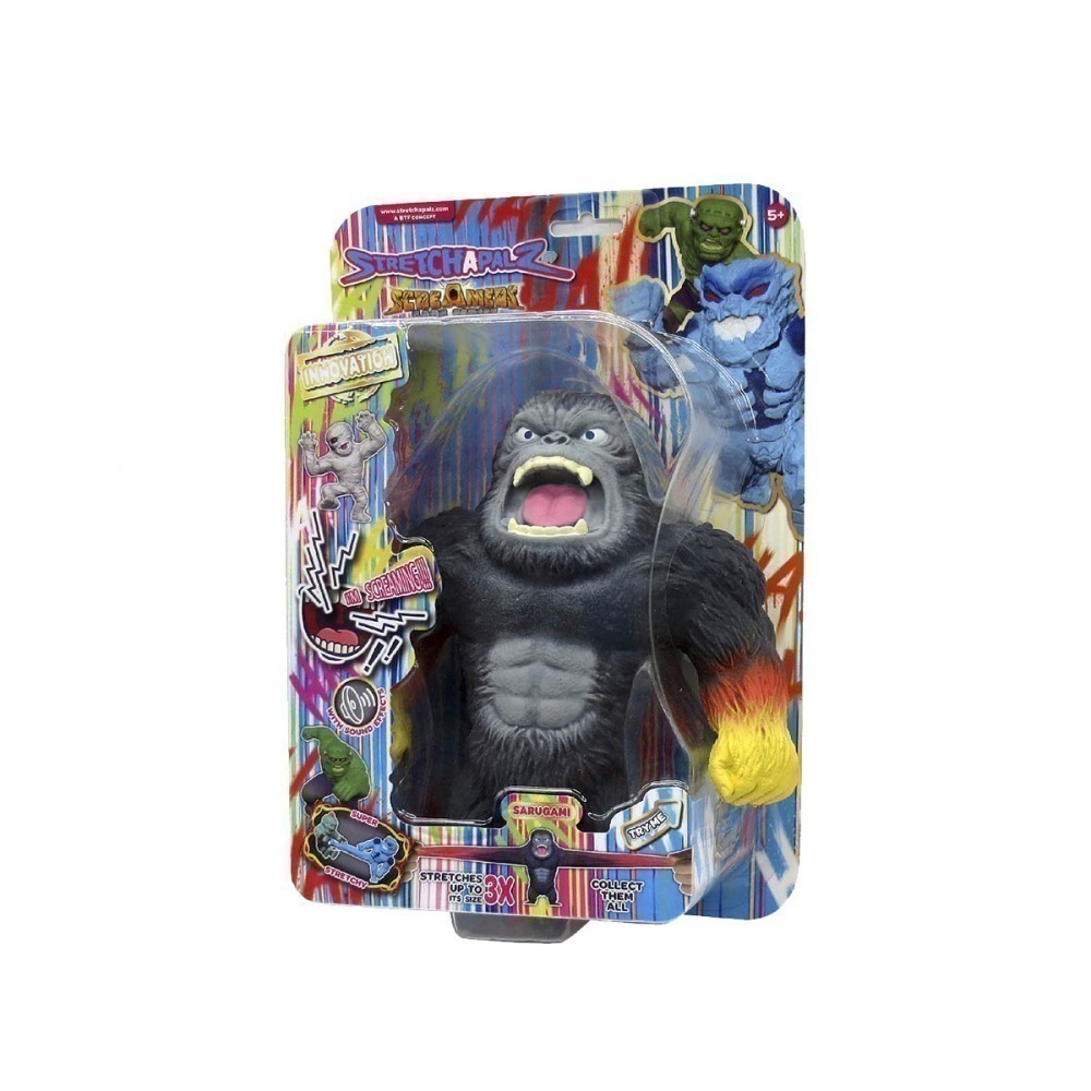 Boneco Elastico Sarugami 15Cm Com Som - Stretchapalz