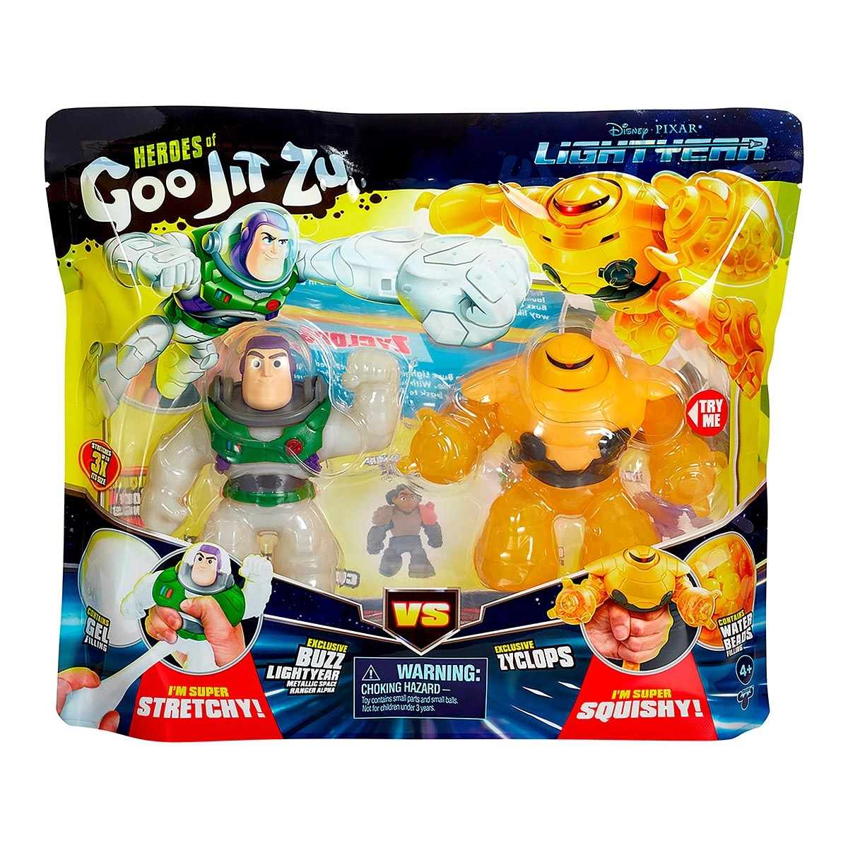 Boneco Elastico 12Cm Buzz Lightyear Vs Zyclops - Goo Jit Zu