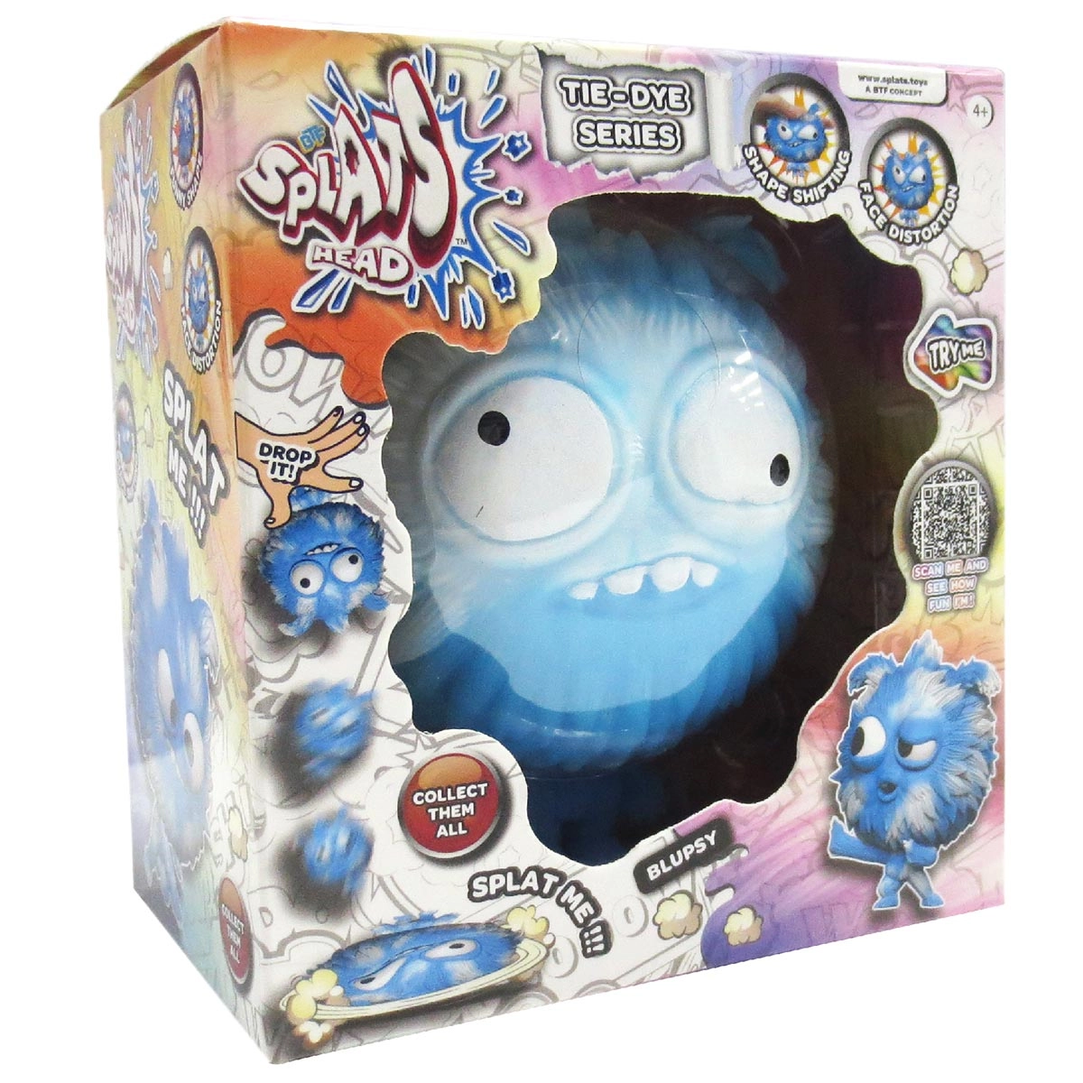 Boneco Elastico Blupsy De 10Cm Serie Tie Dye - Splats Head