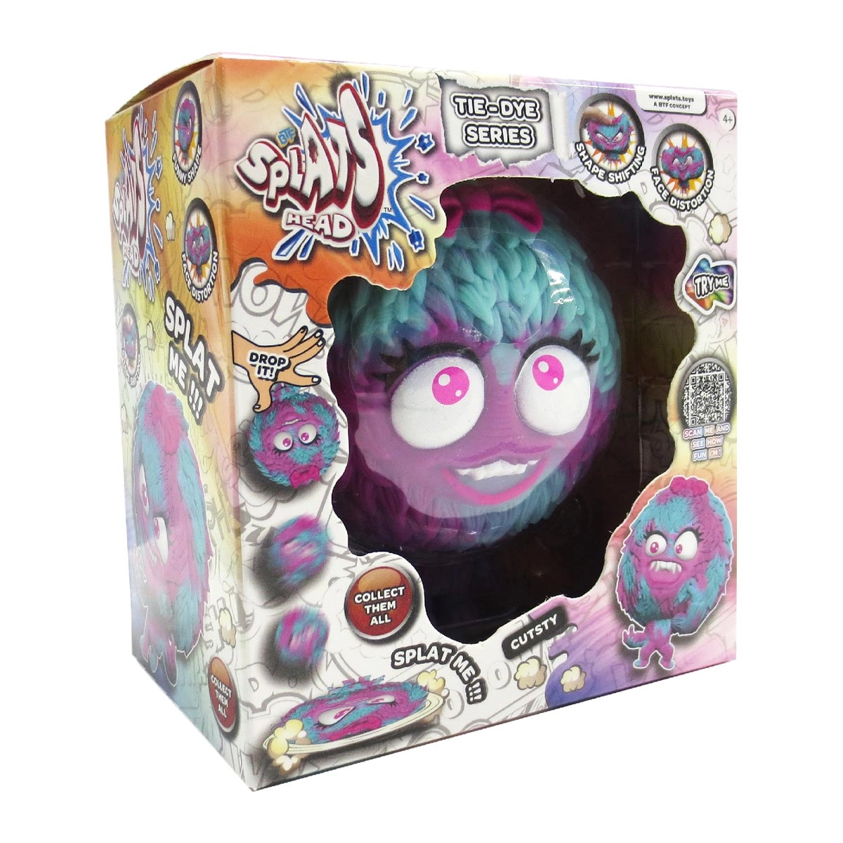 Boneco Elastico Cutsty De 10Cm Serie Tie Dye - Splats Head