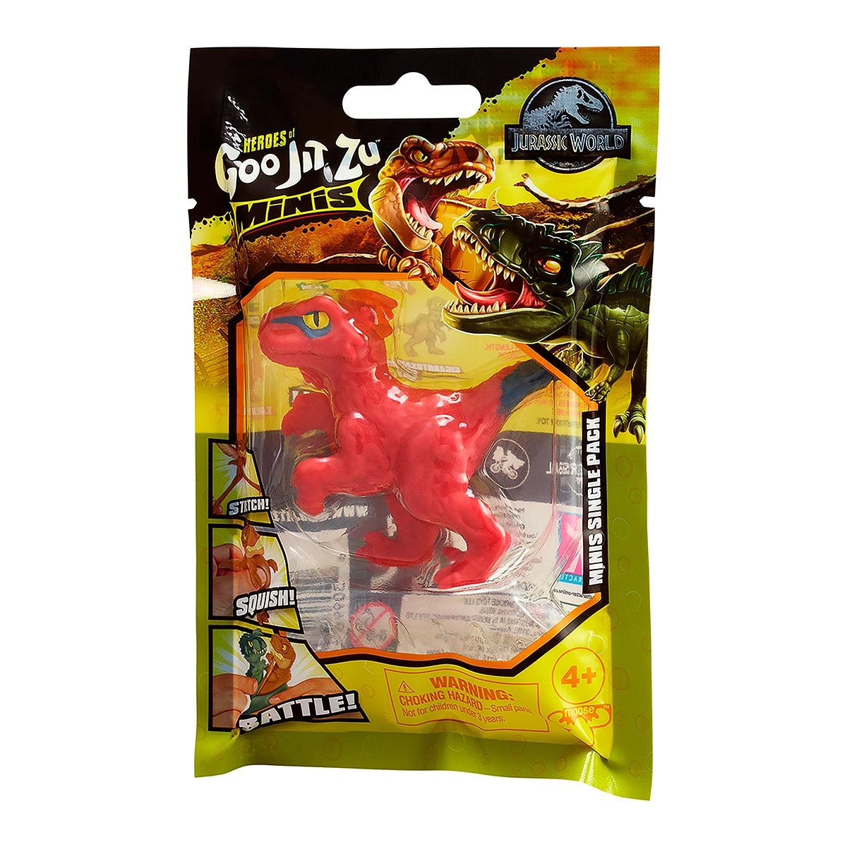 Boneco Elastico De 6Cm - Mini Pyroraptor - Goo Jit Zu