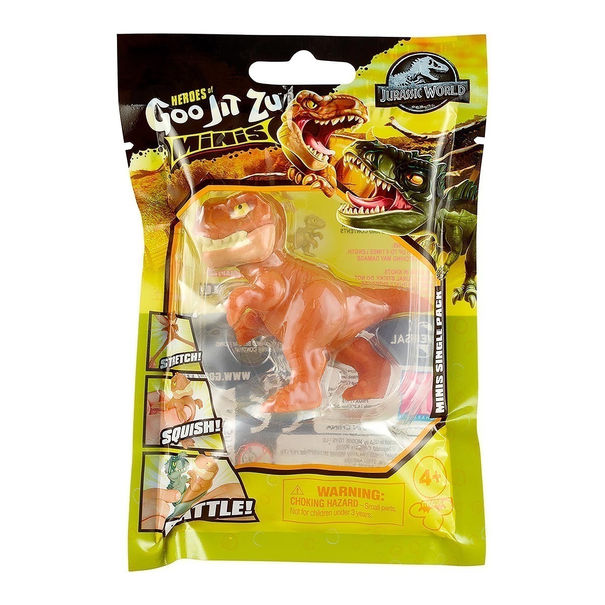 Boneco Elastico De 6Cm - Mini T. Rex - Goo Jit Zu